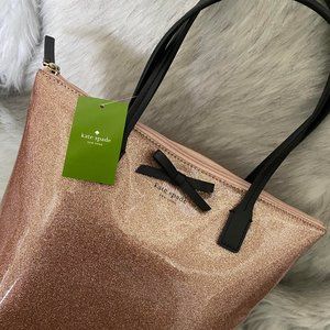 kate spade Bags - Kate Spade Rose Gold Sparkly Tote kate spade Bags - Kate Spade Rose Gold Sparkly Tote